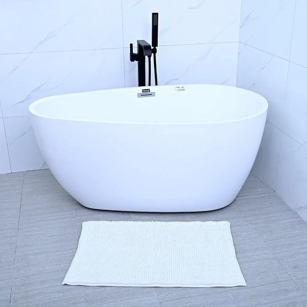 Chenille Bathmat Off White